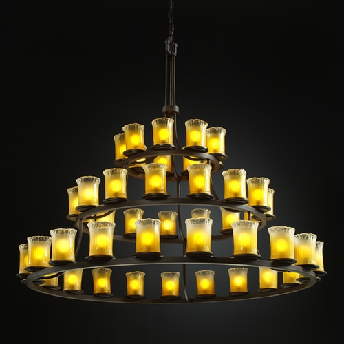 Veneto Luce Collection Dark Bronze Chandelier by Justice Design Group