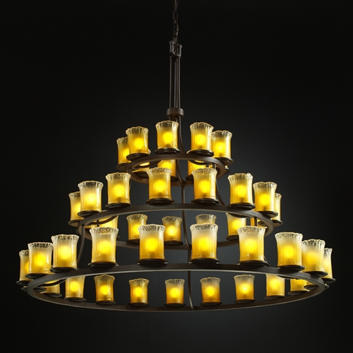 Justice Design Group Justice Design Group Veneto Luce Collection Dark Bronze Chandelier GLA-8714-16-GLDC-DBRZ