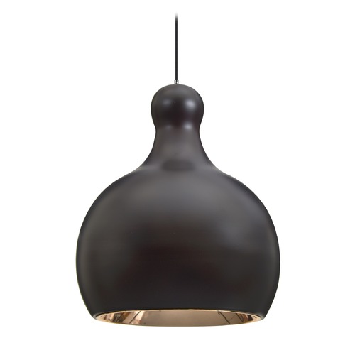 Besa Lighting Besa Lighting Felix Bronze LED Mini-Pendant Light with Urn Shade 1XT-FELIX-LED-BR