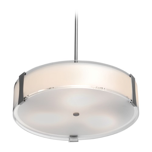 Access Lighting Tara Brushed Steel LED Pendant by Access Lighting 50123LEDDLP-BS/OPL