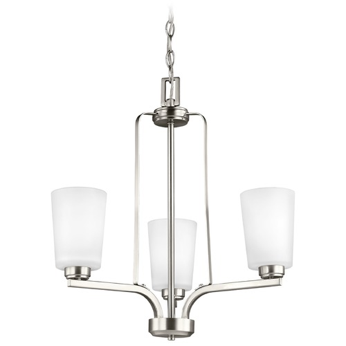 Generation Lighting Franport Brushed Nickel Mini Chandelier by Generation Lighting 3128903-962