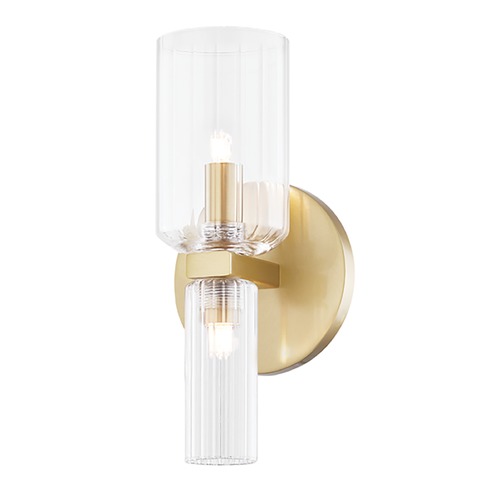 Mitzi by Hudson Valley Tabitha Aged Brass Sconce by Mitzi by Hudson Valley H384301-AGB