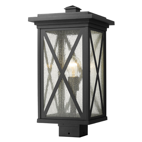 Z-Lite Brookside Black Post Light by Z-Lite 583PHBS-BK