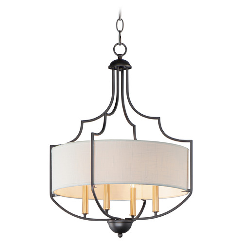 Maxim Lighting Maxim Lighting Savant Bronze & Antique Brass Chandelier 25284WLBZAB