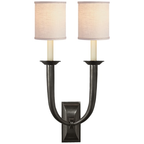 Visual Comfort Signature Collection Studio VC French Deco Horn Sconce in Bronze by Visual Comfort Signature S2021BZL