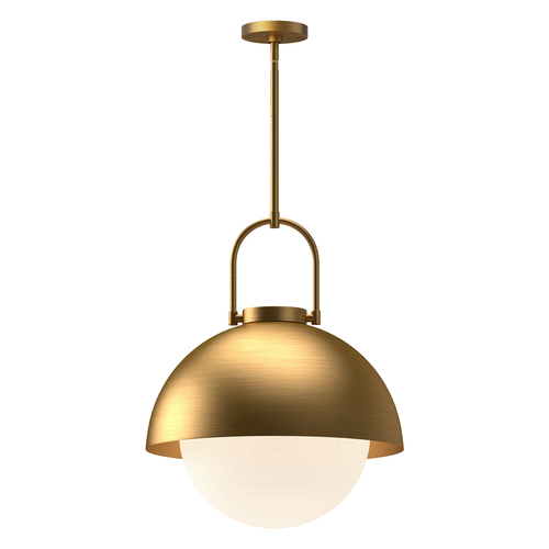 Alora Lighting Harper Aged Gold Pendant Light with Globe Shade