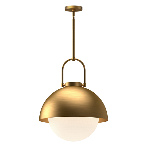 Alora Lighting Alora Lighting Harper Aged Gold Pendant Light with Globe Shade PD507216AGOP