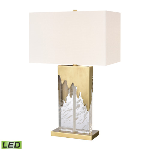 Elk Lighting Elk Lighting Custom Blend Natural & Brass LED Table Lamp with Rectangle Shade H0019-9589-LED