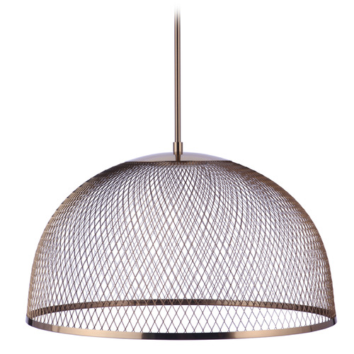 Sculptural Statement LED Pendant in Satin Brass by Craftmade