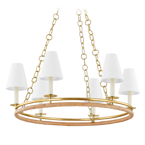 Hudson Valley Lighting Swanton Aged Brass LED Chandelier