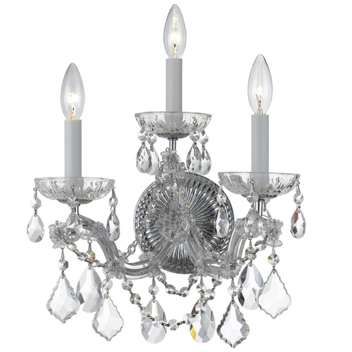 Crystorama Lighting Maria Theresa Polished Chrome Sconce