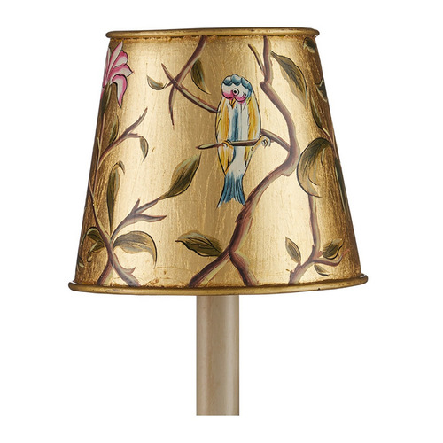 Gold Conical Lamp Shade with Clip-On Assembly