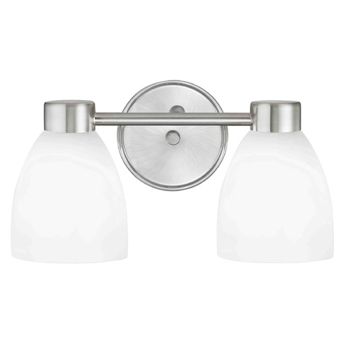 Design Classics Lighting Aon Fuse Contemporary Satin Nickel Bathroom Light with Bell Glass 1802-09 GL1024MB
