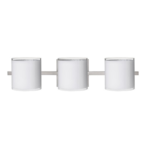 Besa Lighting Besa Lighting Pogo Satin Nickel Bathroom Light 3WS-7180SF-SN