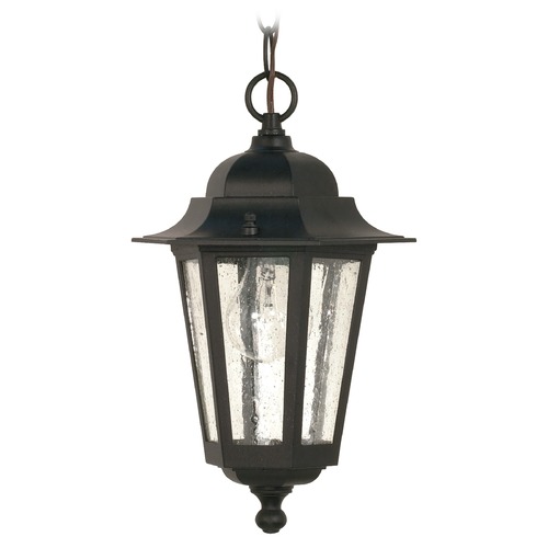 Cornerstone Textured Black Outdoor Hanging Light by Nuvo Lighting