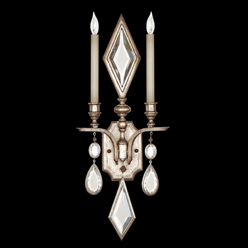 Fine Art Lamps Fine Art Lamps Encased Gems Vintage Silver Leaf Sconce 729050-3ST