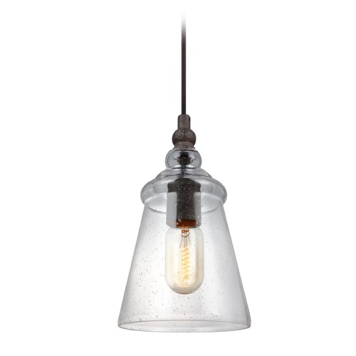 Generation Lighting Loras Pendant in Dark Weathered Iron by Generation Lighting P1449DWI