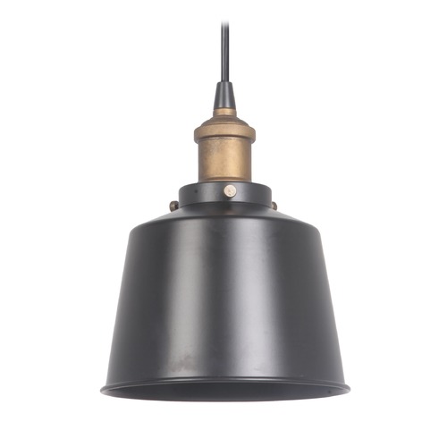 7-Inch Pendant in Matte Black & Patina Aged Brass by Craftmade Lighting