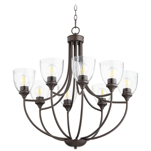 Quorum Lighting Enclave Oiled Bronze Chandelier by Quorum Lighting 6059-8-286