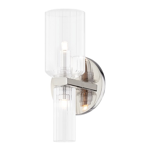 Mitzi by Hudson Valley Tabitha Polished Nickel Sconce by Mitzi by Hudson Valley H384301-PN