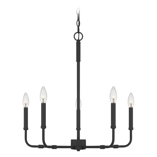 Abner 24-Inch Chandelier in Matte Black by Quoizel Lighting