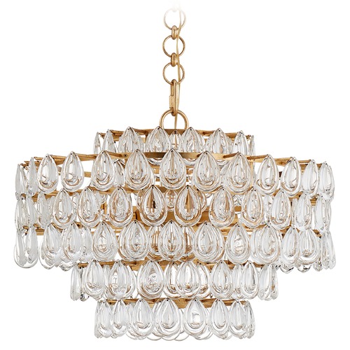 Visual Comfort Signature Collection Aerin Liscia Medium Chandelier in Gild by Visual Comfort Signature ARN5173GCG