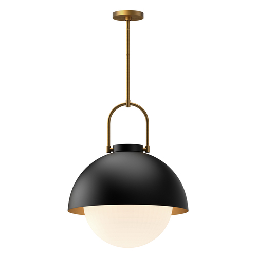 Alora Lighting Alora Lighting Harper Matte Black Pendant Light with Globe Shade PD507216MBOP