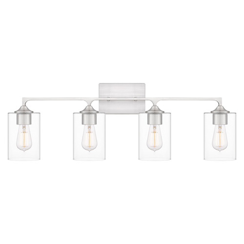 Prescott Brushed Nickel Bathroom Light by Quoizel Lighting