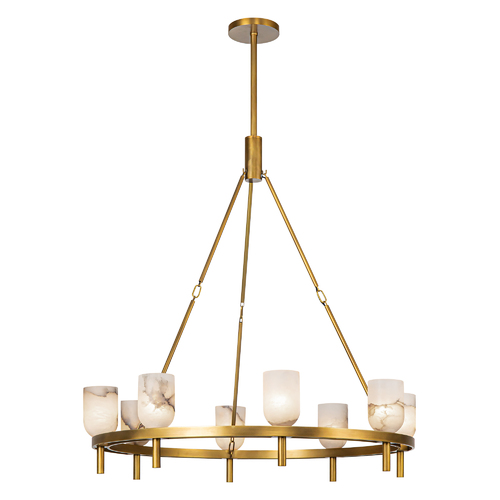 Lucian 36-Inch Chandelier in Vintage Brass by Alora Lighting