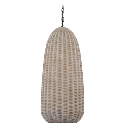 Kokomo Bronze Ash Wicker Elongated Pendant
