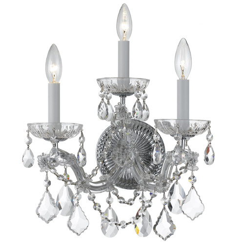 Crystorama Lighting Crystorama Lighting Maria Theresa Polished Chrome Sconce 4403-CH-CL-SAQ