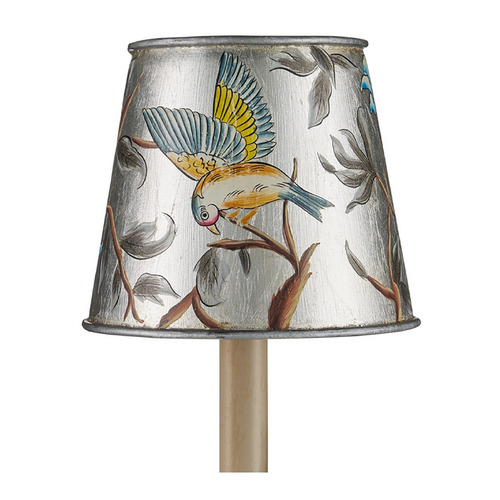 Silver Conical Lamp Shade with Clip-On Assembly