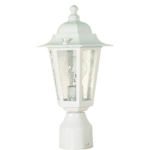 Cornerstone White Post Light by Nuvo Lighting