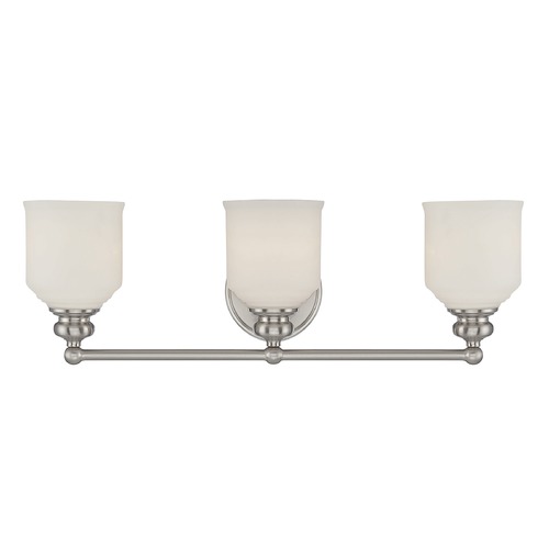 Melrose 24-Inch Satin Nickel Bathroom Light by Savoy House