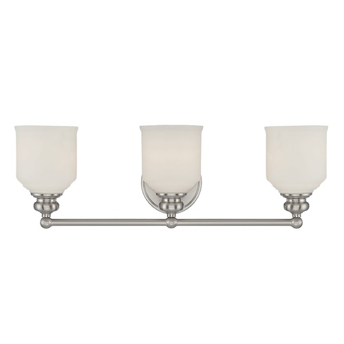 Savoy House Melrose 24-Inch Satin Nickel Bathroom Light by Savoy House 8-6836-3-SN