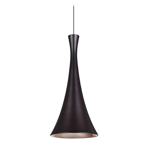 Besa Lighting Besa Lighting Rondo Bronze Mini-Pendant Light with Urn Shade 1XT-RONDO-LED-BR