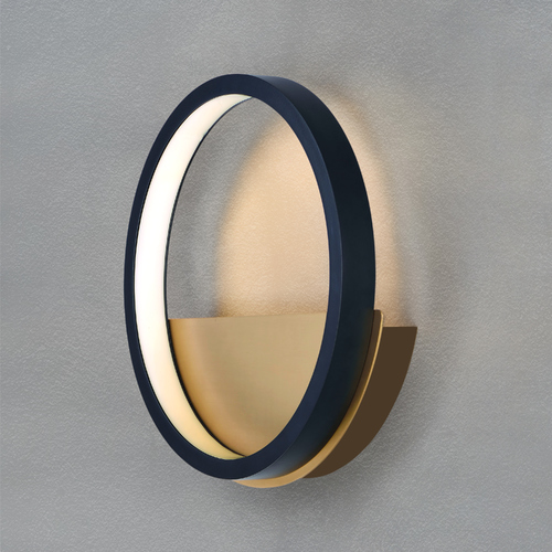 Hoopla Black & Gold LED Sconce by ET2 Lighting