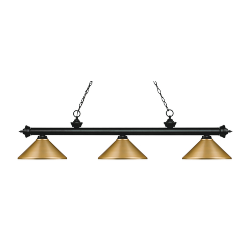 Riviera Matte Black Billiard Light by Z-Lite