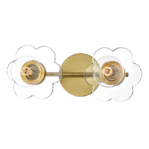 Mitzi by Hudson Valley Alexa 14.25-Inch Bath Light in Aged Brass by Mitzi by Hudson Valley H357302-AGB