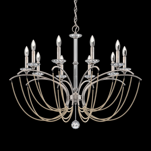 Priscilla Antique Silver Chandelier by Schonbek Lighting