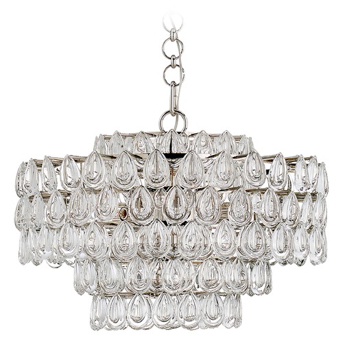 Visual Comfort Signature Collection Aerin Liscia Medium Chandelier in Polished Nickel by Visual Comfort Signature ARN5173PNCG