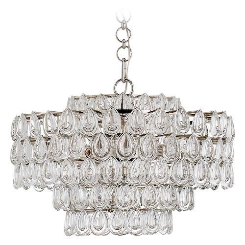 Aerin Liscia Medium Chandelier in Polished Nickel by Visual Comfort Signature