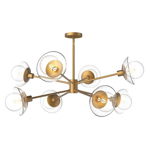 Alora Lighting Alora Lighting Francesca Aged Gold Chandelier CH517338AGCL