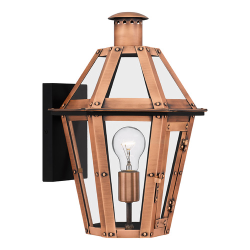 Quoizel Lighting Burdett Outdoor Wall Light in Aged Copper by Quoizel Lighting BURD8411AC