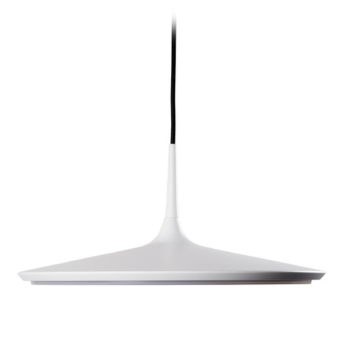 Kuzco Lighting Disc White LED Pendant Light with Coolie Shade