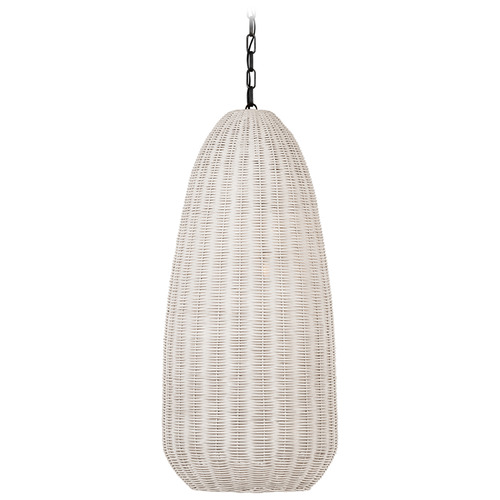 Kokomo Bronze Chalk Wicker Elongated Pendant