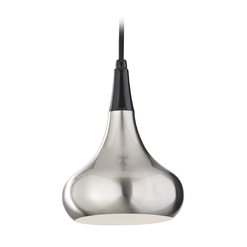 Generation Lighting Belle 7.06-Inch Mini Pendant in Brushed Steel by Generation Lighting P1254BS