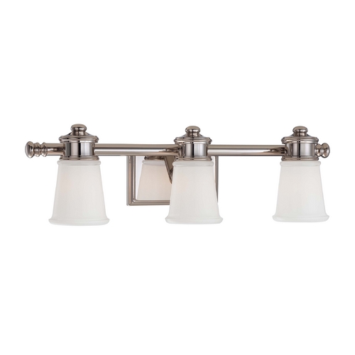 Bathroom Light with Clear Glass in Polished Nickel by Minka Lavery