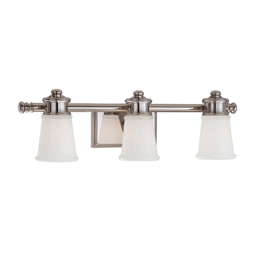 Minka Lavery Bathroom Light with Clear Glass in Polished Nickel by Minka Lavery 4533-613