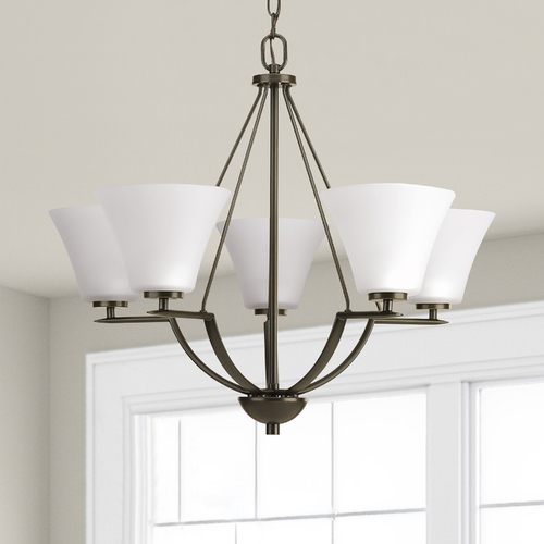 Bravo Antique Bronze Chandelier by Progress Lighting